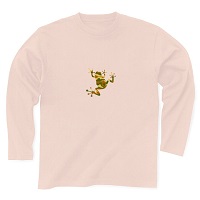 frog-camo(wood) 長袖Tシャツ(ライトピンク)